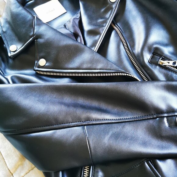 ARITZIA Wilfred Biker Vegan Leather Jacket ~ S (small) ~ like new - Picture 3 of 6